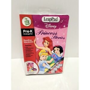 Leap Frog Leap Pad Disney Princess Stories Pre-K Book and Cartridge in Case‎